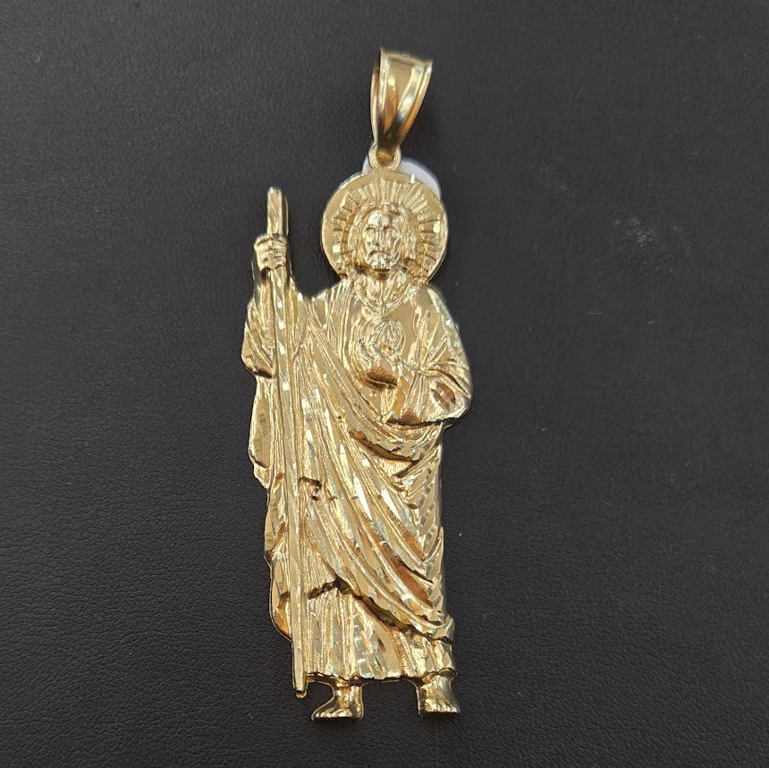 14kt real gold high quality Saint jude pendant