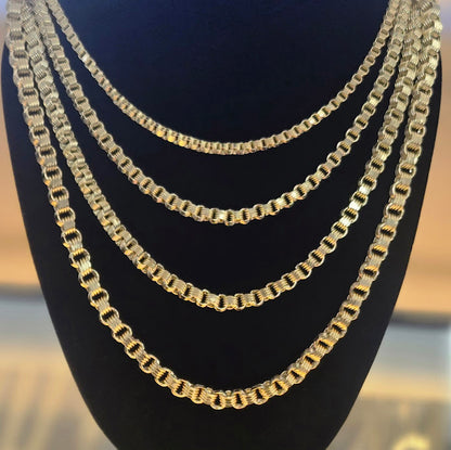 10k Gold Alexander Chain, Alexander Style Gold Chain, Women's Gold Chain, Men's Gold Chain, Gold Link Chain, Thick Gold Chain