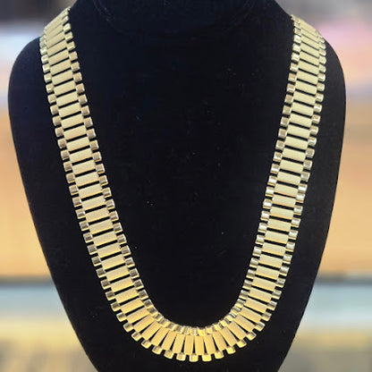 10k Gold 20mm  Presidential Style Chain , Rolly Chain, Presidential Chain, Chain, Gold Links, Gold Chain, Thick  Chain