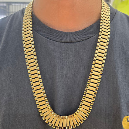 10k Gold 20mm  Presidential Style Chain , Rolly Chain, Presidential Chain, Chain, Gold Links, Gold Chain, Thick  Chain