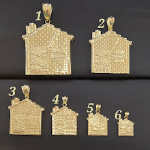 10k Gold Trap House Pendant