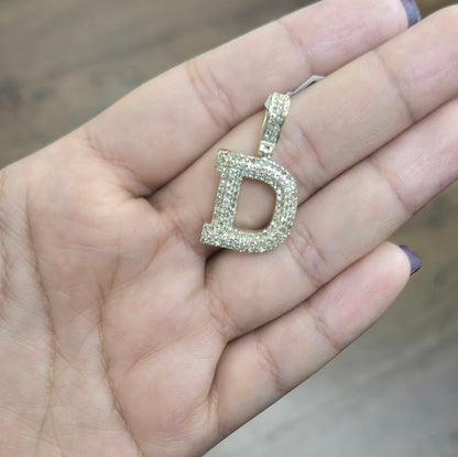 10k Gold Diamond "D" Initial Pendant