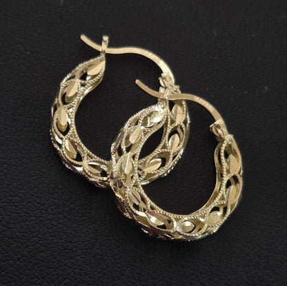 10k Gold Turkish Hoops, Gold Hoops, Turkish Link Hoops, Small Gold Hoops, Custom Gold Chain Hoops