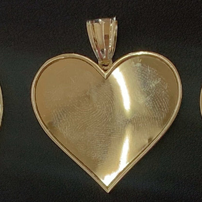 10k Gold Heart Picture Pendant, Heart Picture Charm, Custom Charm Memorial Picture Pendant (Picture Included)