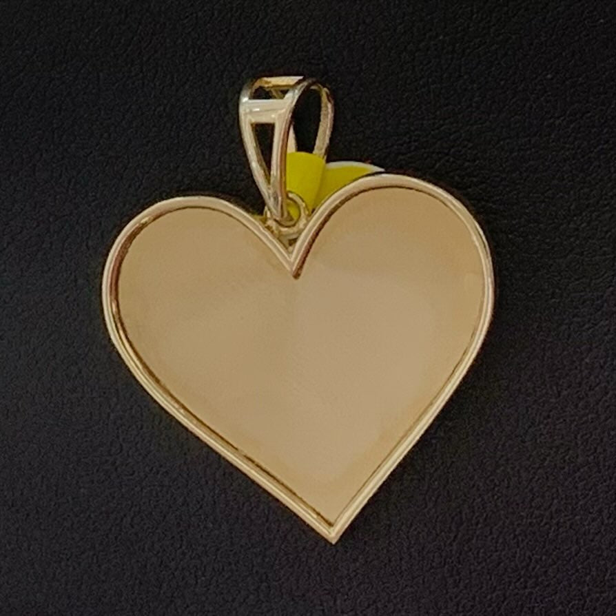 10k Gold Heart Picture Pendant, Heart Picture Charm, Custom Charm Memorial Picture Pendant (Picture Included)