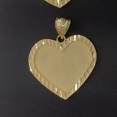 10k Gold Heart Picture Pendant, Heart Picture Charm, Custom Charm Memorial Picture Pendant (Picture Included)