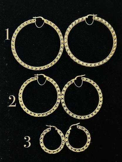 10k Yellow Gold Turkish Hoops, Small Hoops, Medium Sized Hoops, Thick Hoops, Women Earrings, Girl Hoops,