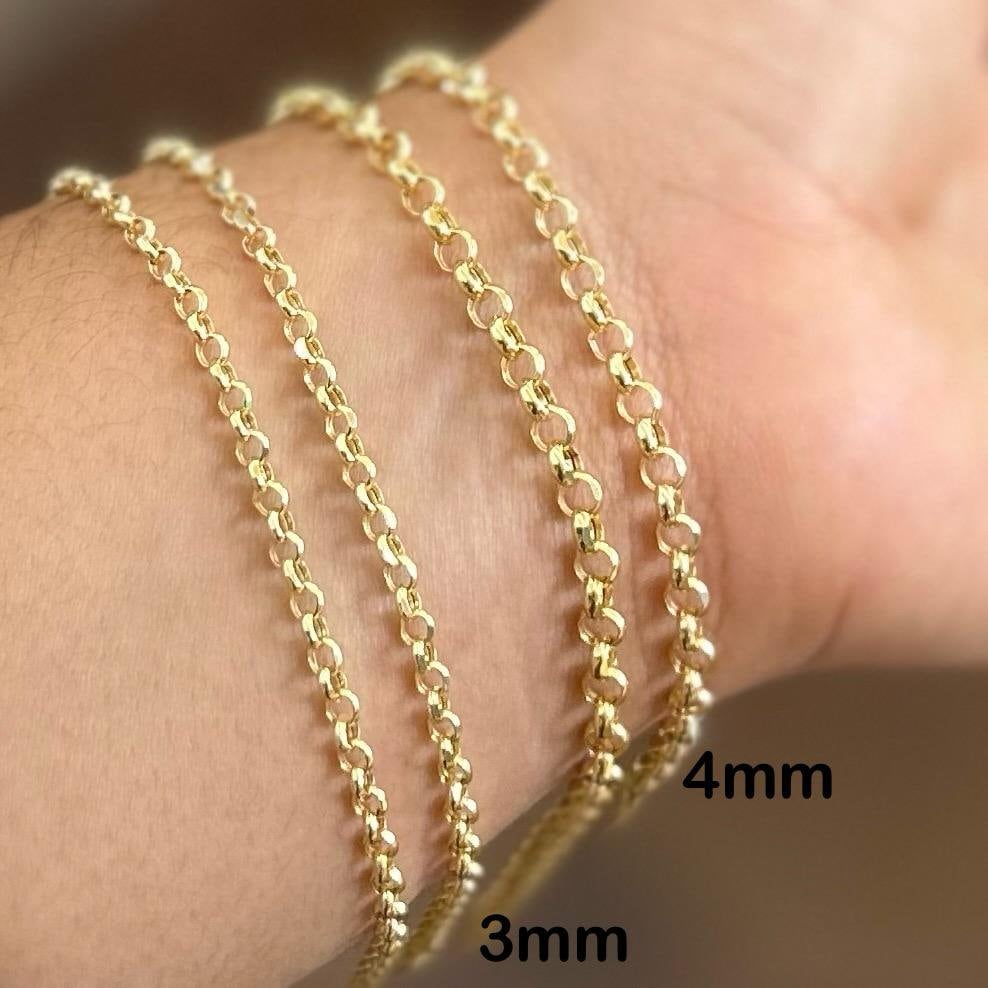 10k Gold Rolo Style Bracelet, Rolo Style Link, Gold Bracelet, Women's Gold Bracelet, Men's Gold Bracelet, 10k Gold Bracelet