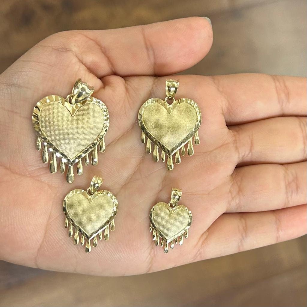 10K popular GOLD HEART SPRAY PENDANT