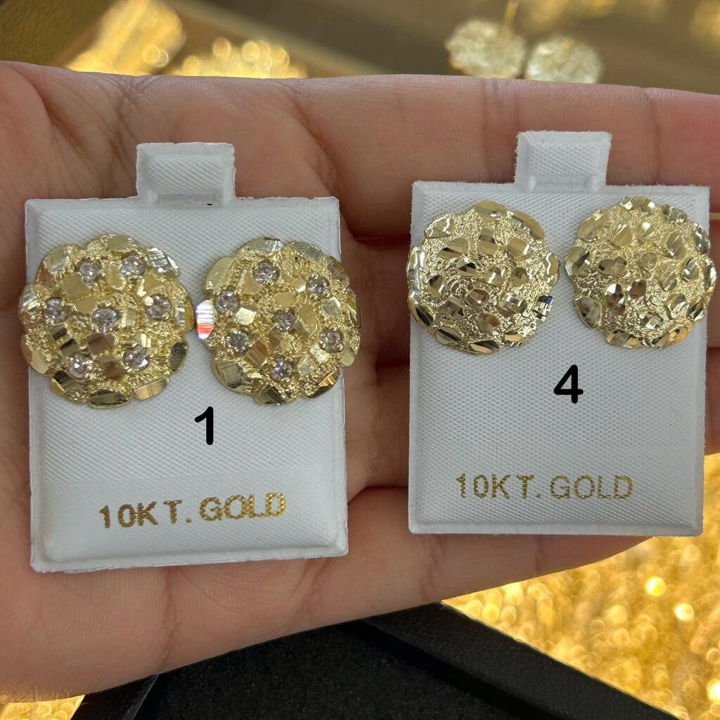 10K Gold Nugget deals Earrings