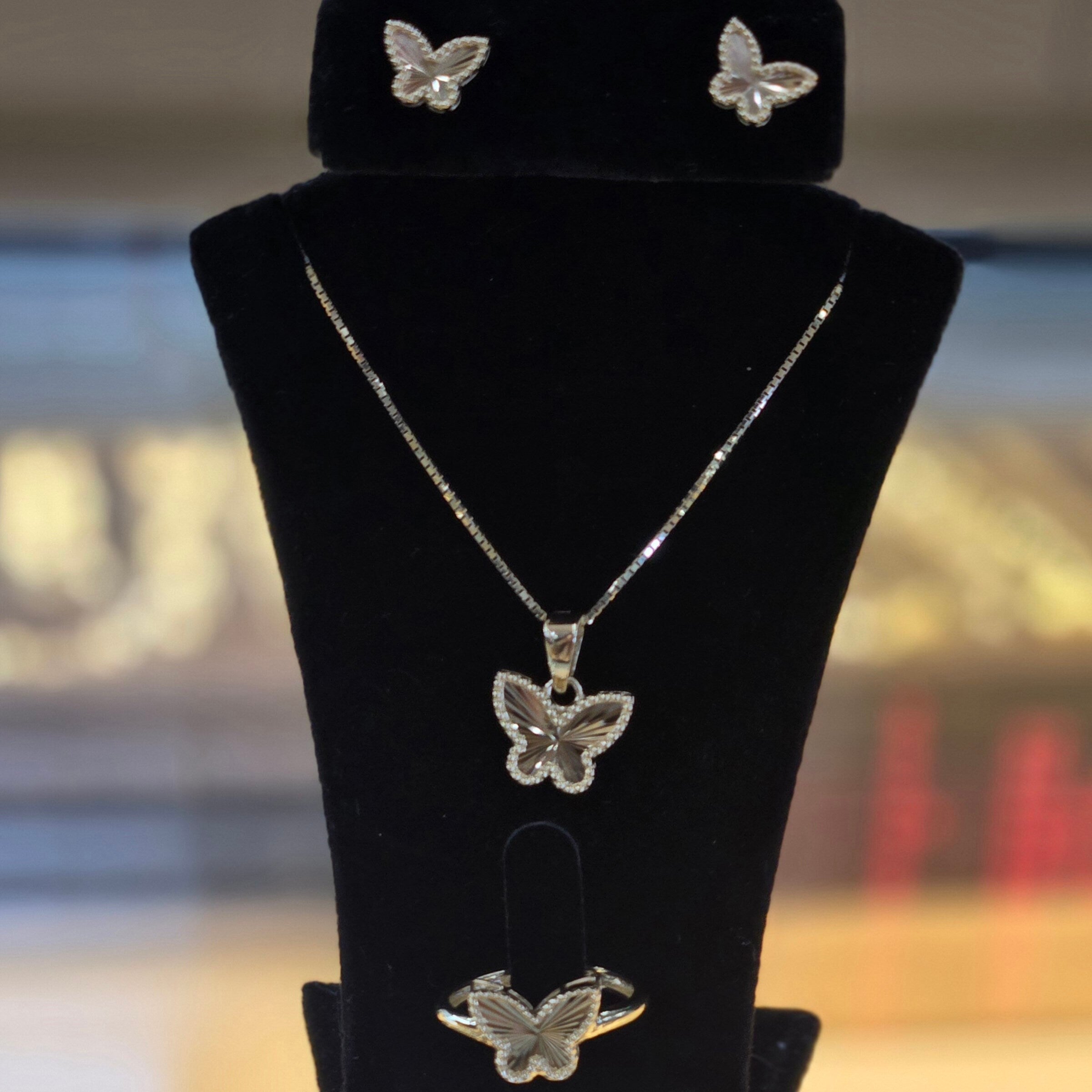 Butterfly deals Ring/Pendant Set