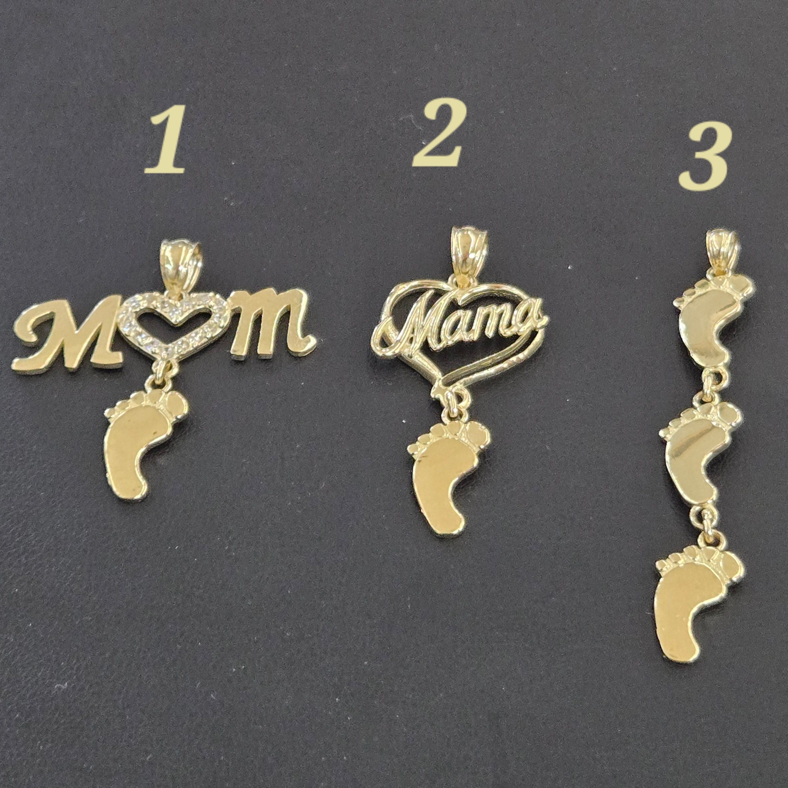 10K online Mom Pendant & Chain