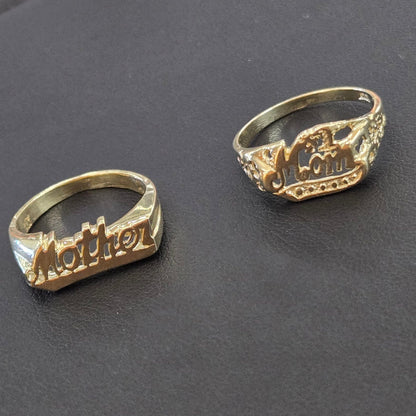 10k Gold Mother Ring, #1 Mom Gold Ring, Best Mom Gold Ring, Mothers Day Ring, Mom Gold Ring Gift