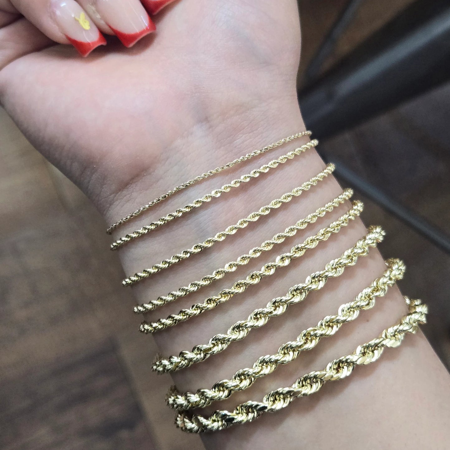 10k Gold Rope Bracelet, Women's Gold Bracelet, Men's Gold Bracelet, Dainty Gold Bracelet, Thick Gold Bracelet, Gold Unisex Jewelry Gift